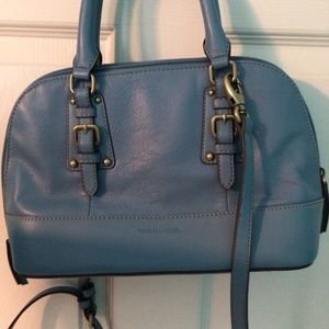 Tignanello blue leather shoulder bag